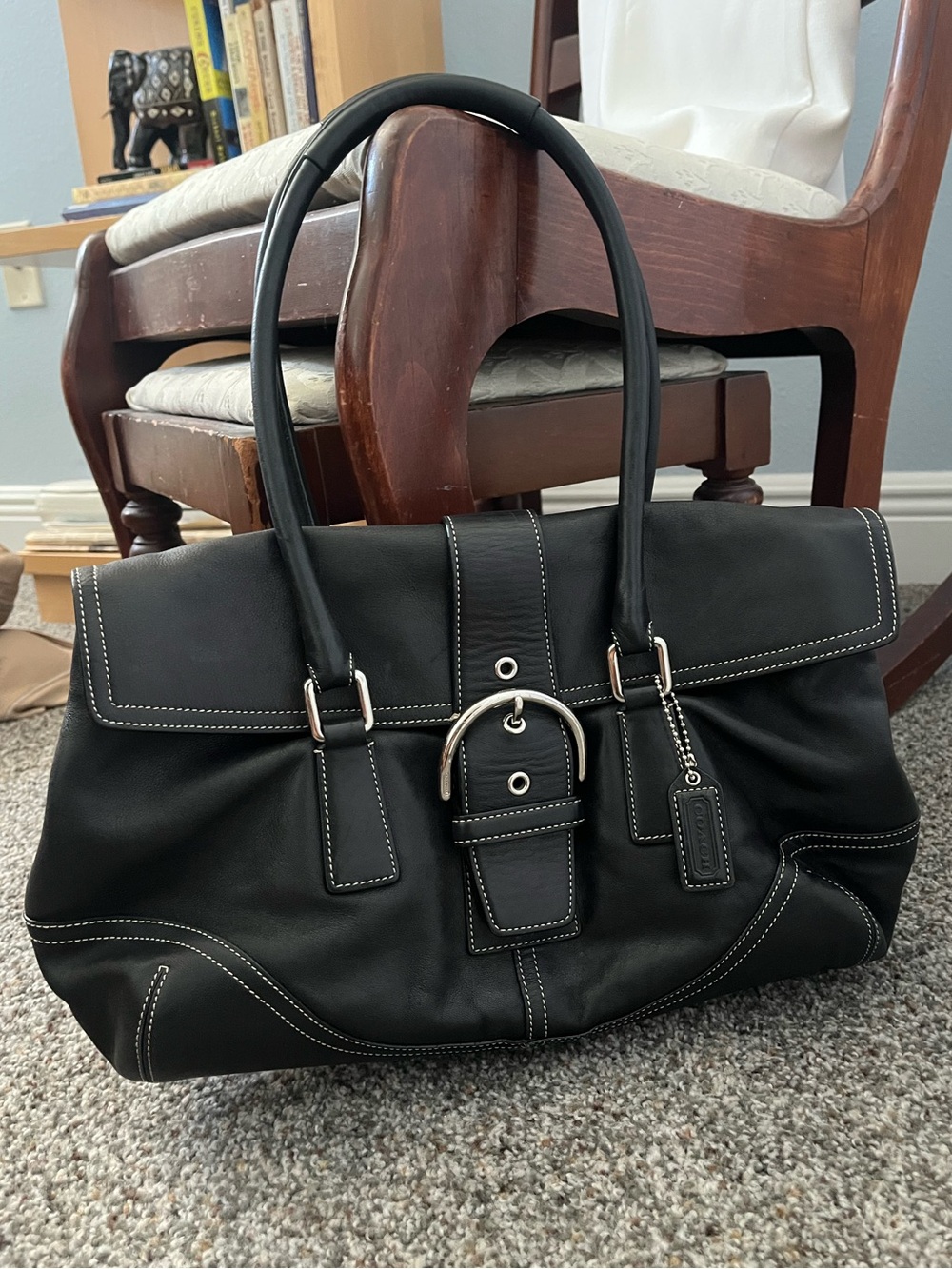 Vintage Coach Soho Hampton Flap Satchel (Style #9550)
